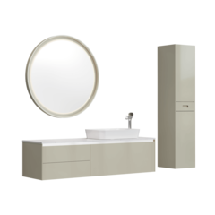 Creavit Flat FA0160.01.PL+FA160.00+LP060 Нижний модуль + Гранитная столешница с раковиной, цвет: бежевый фото