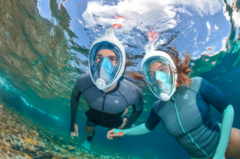 Маска для плавания EasyBreath на все лицо с креплением для Go Pro