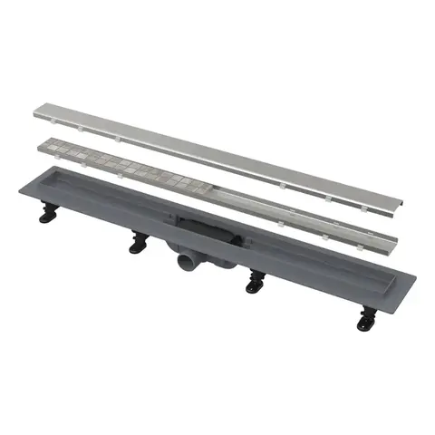 Alcaplast APZ19-550 Водоотводящий желоб с порогами для двусторонней решетки