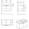 Geberit Renova Compact 879080000 Тумба под раковину 78x46.3x47.8см, матовый белый / меламиновое покрытие, ультраглянцевые белые / пленочное покрытие