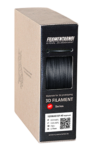 Пластик для 3D-принтера Filamentarno TERMAX GF-40 чёрный (750 г)