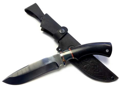 Нож Скиф, Bohler N690, черный граб, стабилизированная карельская береза