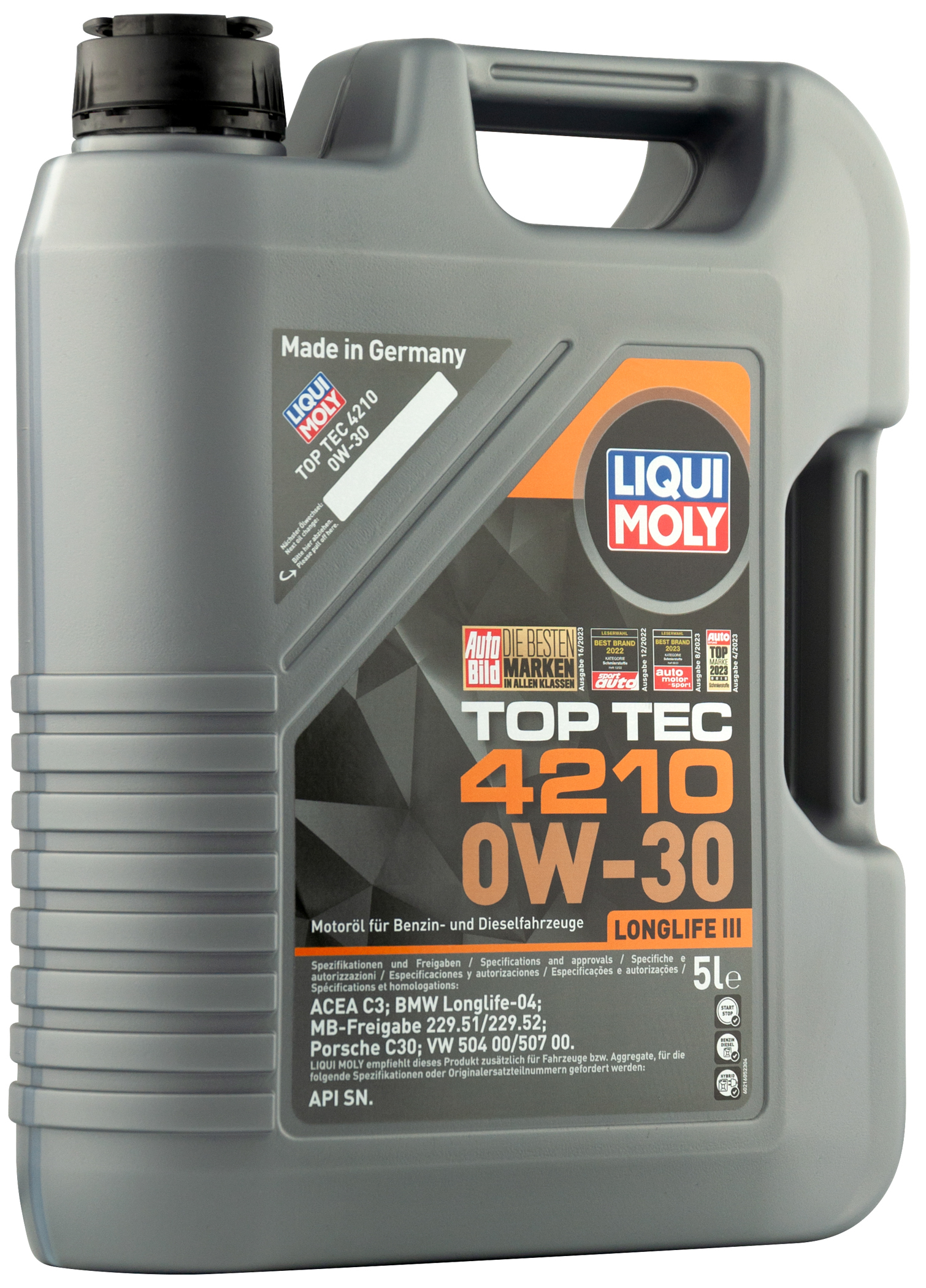 Моторное масло Liqui Moly Top Tec 4210 0W30 hc-синтетическое 5л