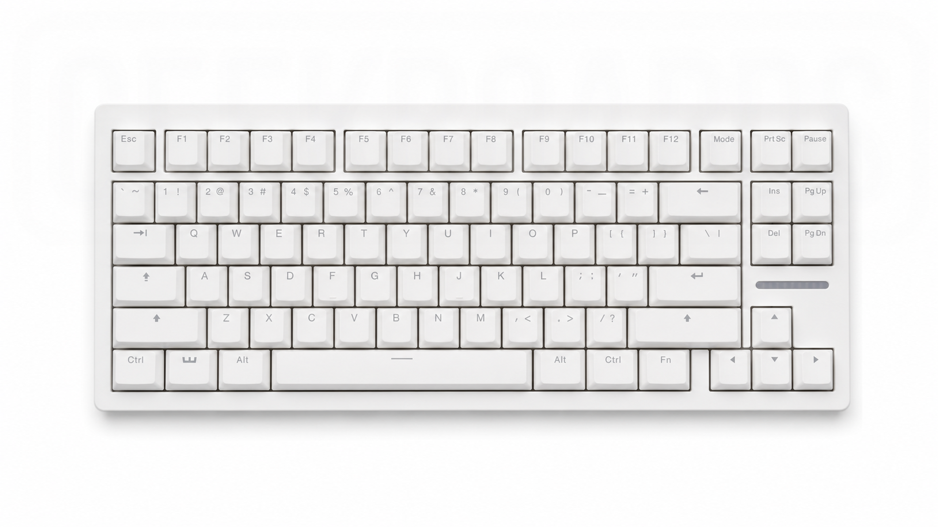 Wooting 80 HE Zinc Alloy White — белая магнитная клавиатура в