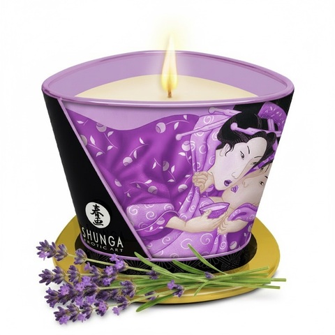 Массажное аромамасло в виде свечи, Sensation Lavender, Лаванда, 170 мл
