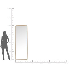 Зеркало Curve Rectangular Brass 200x70 см