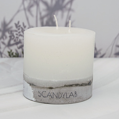 Интерьерная свеча 10х11см SCANDYLAB Beton Candle (белая) SICB-10-11-W