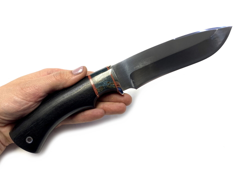 Нож Скиф, Bohler N690, черный граб, стабилизированная карельская береза