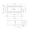 Duravit Vero Air 700415000000000 Ванна 1800x800мм,угол слева, с бесшовной акриловой панелью и рамой, с 2 накл для спины, цвет белый