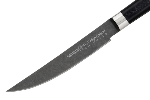 Нож кухонный стейковый 120мм Samura Mo-V Stonewash SM-0031B/K