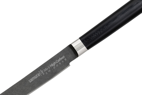 Нож кухонный стейковый 120мм Samura Mo-V Stonewash SM-0031B/K