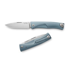 Фото Складной нож LionSteel Thrill, сталь M390, рукоять Blue titanium