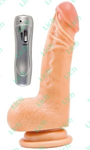 Реалистичный вибратор RealStick #104 с пультом ДУ, 15 см