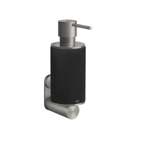 Gessi 316 54714#239 Дозатор для жидкого мыла настенный, цвет: черный/steel brushed
