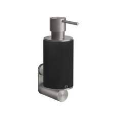 Gessi 316 54714#239 Дозатор для жидкого мыла настенный, цвет: черный/steel brushed фото