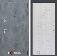 Входная дверь в квартиру Лабиринт Бетон (Beton) 06 Сандал белый