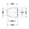 Duravit DuraStyle 20790000 Сиденье съемное для унитаза BASIC, цвет белый, петли нерж сталь. с микролифтом