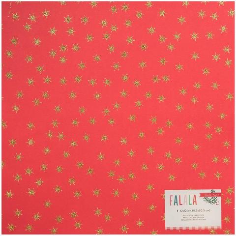 Кардсток с глиттером  30*30 см FaLaLa by Crate Paper