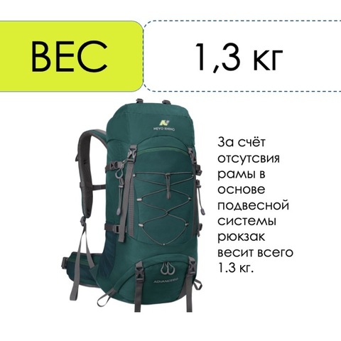 Картинка рюкзак туристический Nevo Rhino 9032(60)-NW Army - 3