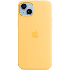 Силиконовый чехол с поддержкой MagSafe Apple Silicone Case для iPhone 14 Plus, Sunglow (Бледно-желтый)