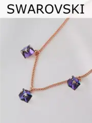 Колье Миражи с фиолетовыми кристаллами-хамелеонами Swarovski