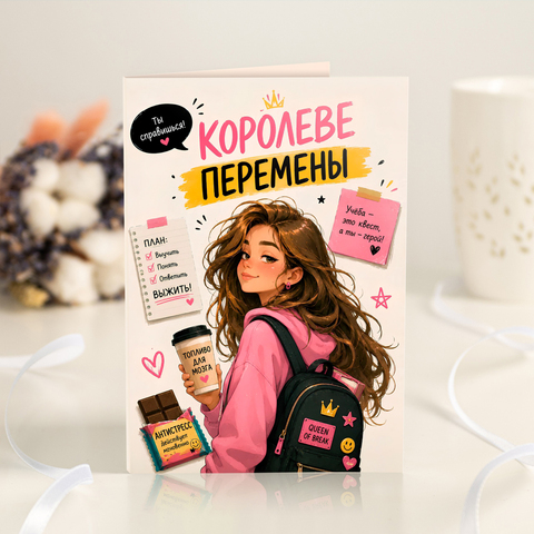 Открытка 4 шоколадки 