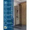 BelBagno UNO-L-1-TB-90-BR-GM Душевая перегородка универсальная с односторонним входом, стекло бронза, профиль Оружейная сталь, 900x2000 мм