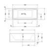 Duravit Vero Air 700416000000000 Ванна 1800x800мм,угол справа, с бесшовной акр панелью и рамой, с 2 наклонами для спины, цвет белый