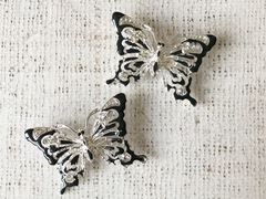 Брошь эмаль со стразами, "Бабочка", р. 3х4,5 см