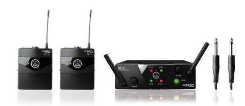 AKG WMS40 Mini2 Instrumental Set BD US45A/C (660.700&662.300) радиосистема с 2-мя поясными передатчиками + гитарные шнуры