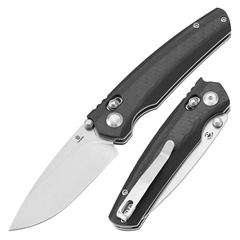 Фото Складной нож Tenable Raven, сталь 14C28N, рукоять Twill Carbon Fiber