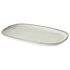 Тарелка декоративная IKEA GLADELIG (ГЛАДЕЛИГ), Серый, 31x19 см