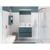 BelBagno UNO-MINI-800-2C-SO-AO База под раковину подвесная с фрезерованными ручками по всей длине фасада с двумя выкатн. ящ., Голубой Мат.,800x395x608