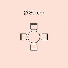 Стол Schickeria Marbleprint White Ø80 см