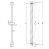 Gessi Rilievo 59244#299 Штанга для душа, цвет: nero XL