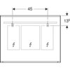 Geberit Option Plus 501.073.00.1 Зеркало с подсветкой с прямым и непрямым освещением, 90x70см, Серебристые оттенки / Матированный алюминий