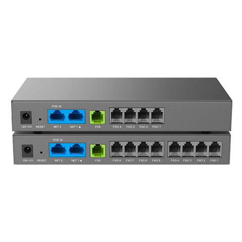 Grandstream HT881 - аналоговый FXO-шлюз,1xFXS, 8xFXO, 1xLAN, 1xWAN, (2GbE)Gigabit Ethernet