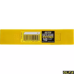 OLFA 18 мм, 10 шт, в пластиковом кейсе, несегментированные лезвия (OL-LB-SOL-10)