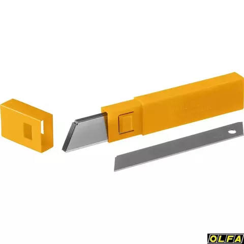 OLFA 18 мм, 10 шт, в пластиковом кейсе, несегментированные лезвия (OL-LB-SOL-10)