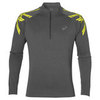 Беговая рубашка мужская Asics Stripe 1/2 Zip серая-желтая - 1