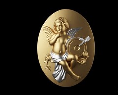 Силиконовый молд Камея № 9 Купидон
