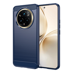 Чехол синего цвета на Realme 14 Pro+ Плюс, серия Carbon (дизайн под карбон) от Caseport