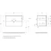 BelBagno KRAFT-800-2C-SO-GSO База под раковину подвесная с фрезерованными ручками по всей длине фасада с двумя выкатн. ящ., Темно-Серый Мат.,800x455x500