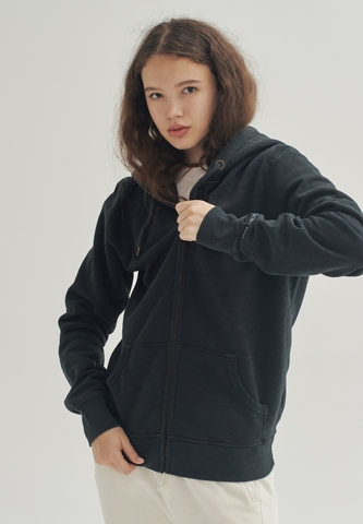 Худи на молнии Bowery NYC Vintage Black
