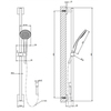Gessi Rilievo 59245#299 Штанга в комплекте с душевой лейкой, шланг 1,50 м., цвет: nero XL