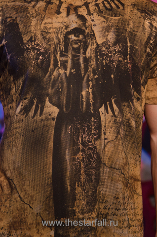 Affliction | Футболка мужская из бамбука Floating Bamboo Tee A713 принт спереди