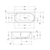 Duravit Luv 700432000000000 Ванна из минерального литья 1850x950мм, угол справа, с панелью и ножками, с двумя наклаонами для спины, цвет белый