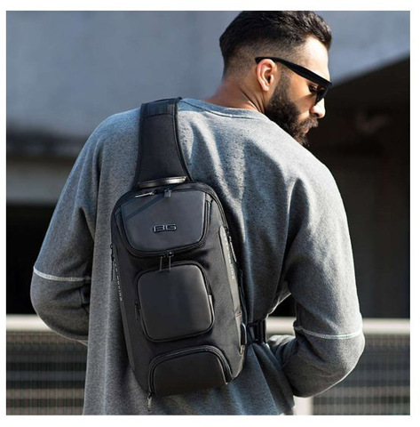 Картинка рюкзак однолямочный Bange BG-7086 black - 7