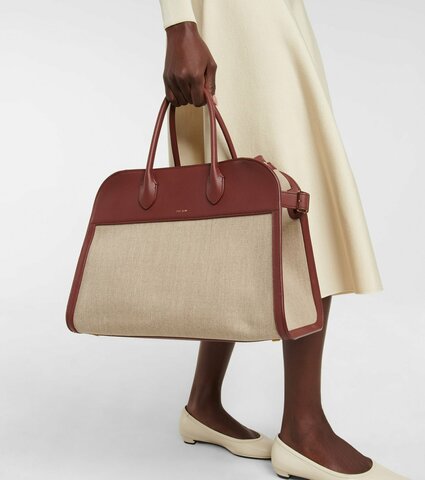 Сумка-тоут The Row Soft Margaux 15 бордовый