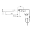 Delabie 493500 Смеситель TEMPOMATIC MIX 4 (раковина) M1/2",настенный, встраиваемый блок 230/6V, Д.190